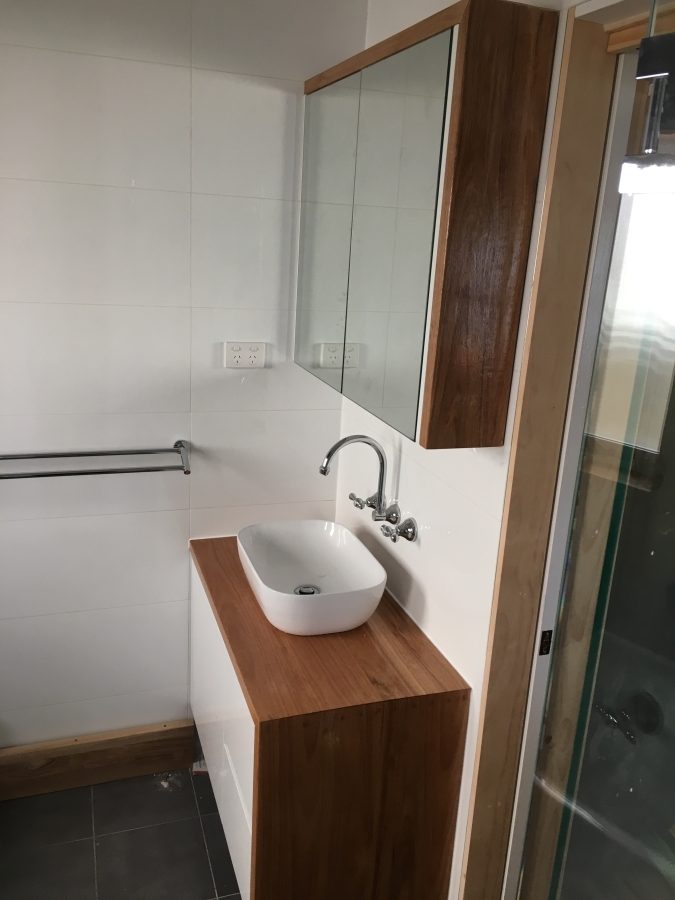 Bathroom Renovation, Upgrade, Vanity, Mirror, Cabinets