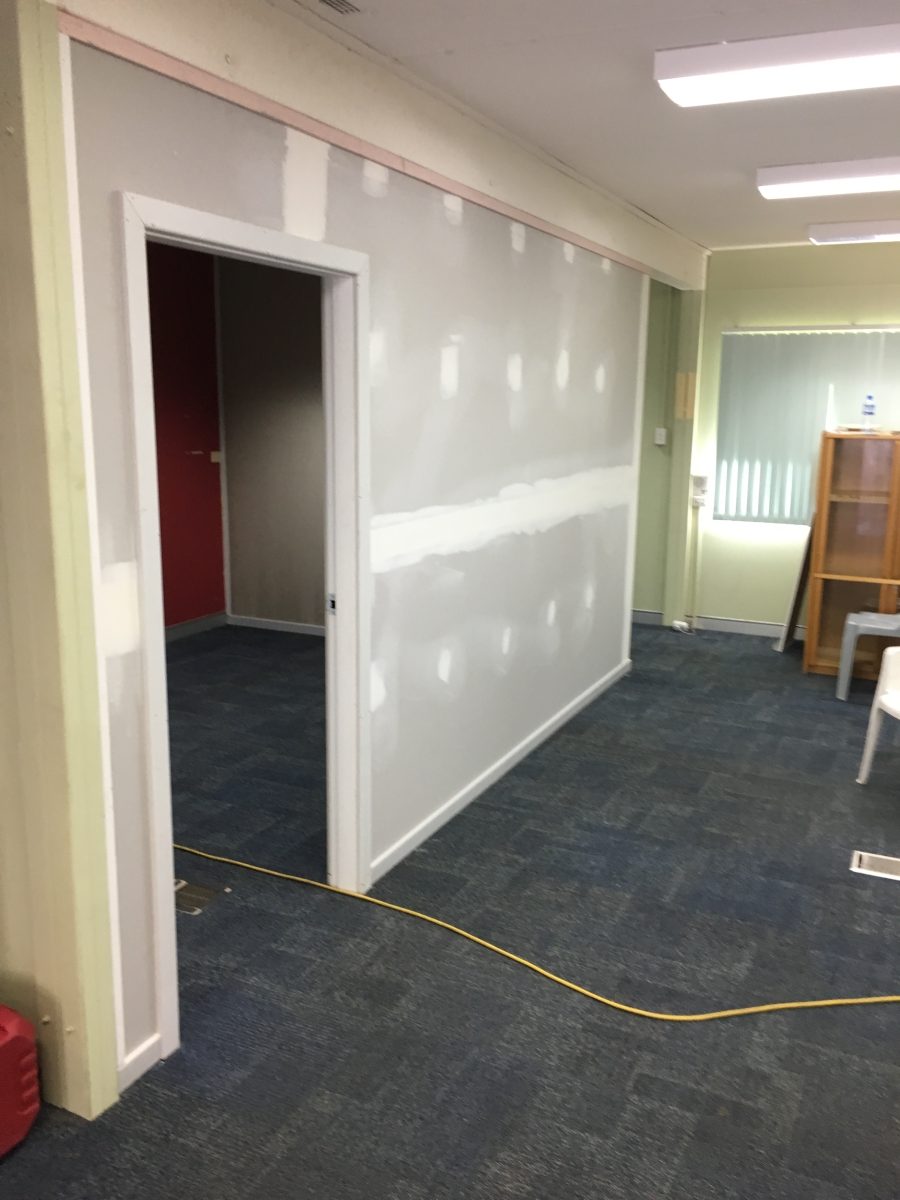 Office, Fit-out, Plastering, Gyprock, Wall,